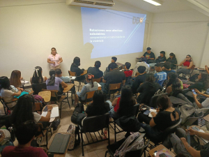 La Titular de la Comisión de Género de la Facultad de Ciencias de la Administración C-IV realizó jornadas de pláticas y talleres del 24-27 de febrero