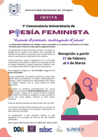 1.a Convocatoria Universitaria de Poesía Feminista 2023