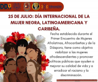 Este 25 de julio se conmemora el Día Internacional de la Mujer Negra, Latinoamericana y Caribeña