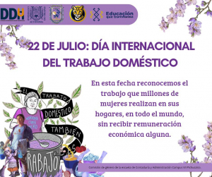 22 de julio Día Internacional del Trabaja Doméstico