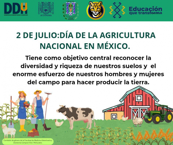 El 2 de julio se celebra el Día de la Agricultura Nacional
