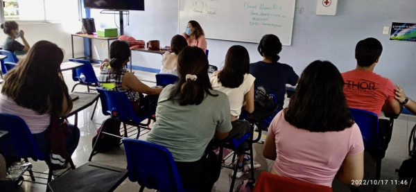 Plática con la comunidad estudiantil Escuela de Lenguas Tapachula