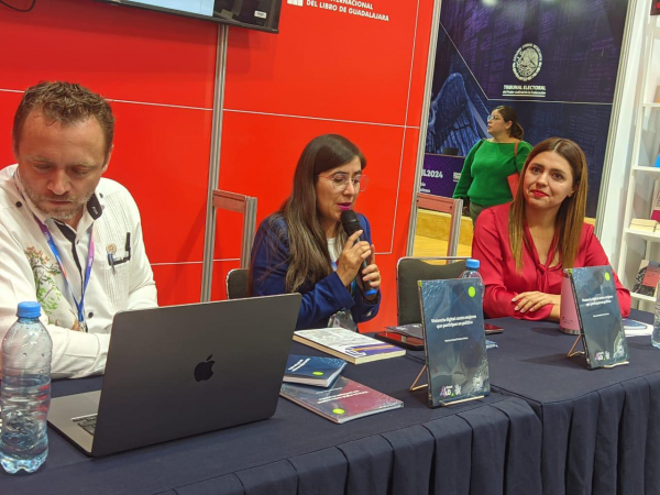 Presentación del libro “Violencia digital contra Mujeres que participan en política” en la Feria Internacional del Libro de Guadalajara